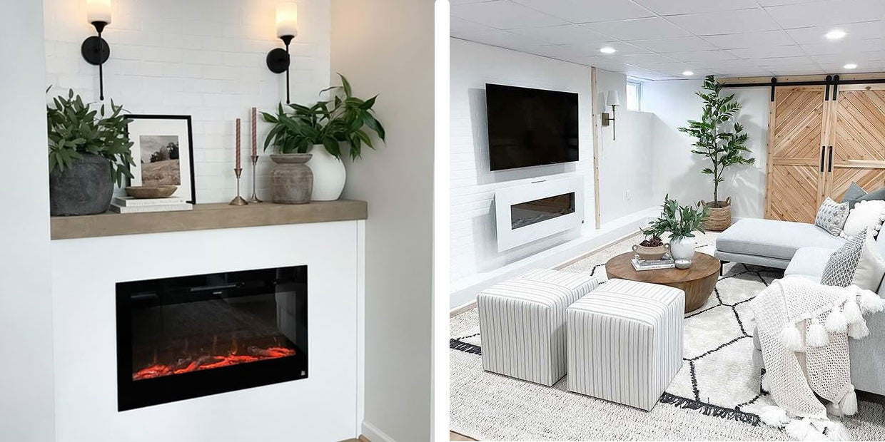 Touchstone Sideline 40 Electric Fireplace and Ivory Electric Fireplace by @athomewithjhackie