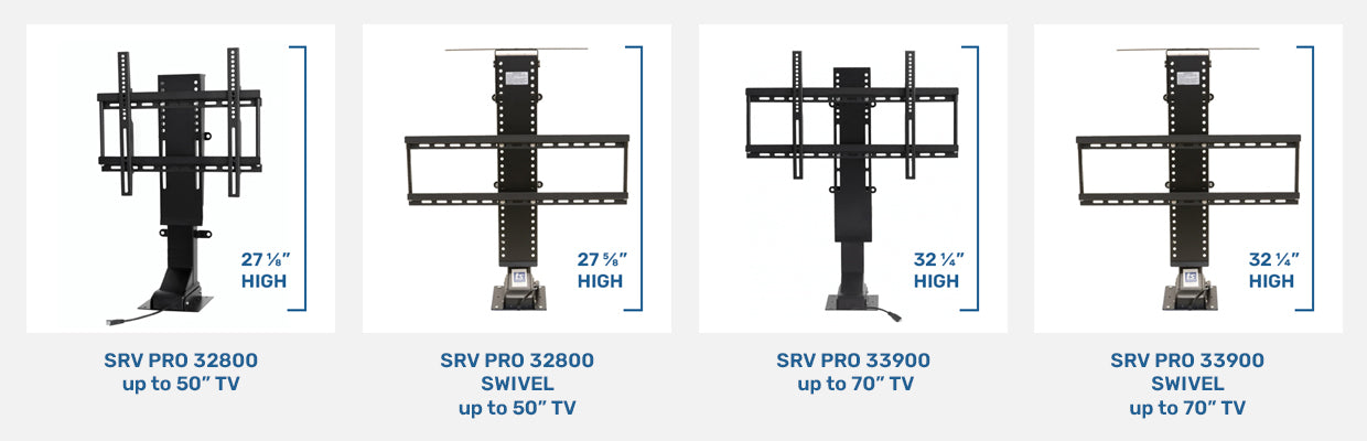 Touchstone SRV Pro TV Lift heights