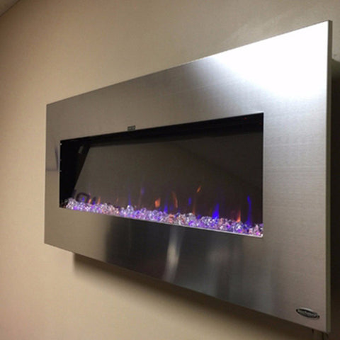 Touchstone AudioFlare Electric Fireplace mounted on a wall