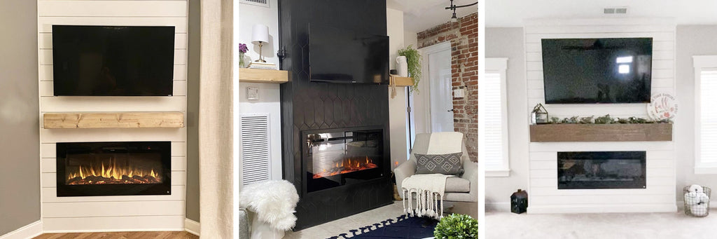 Safely mount a TV above a Touchstone Electric Fireplace