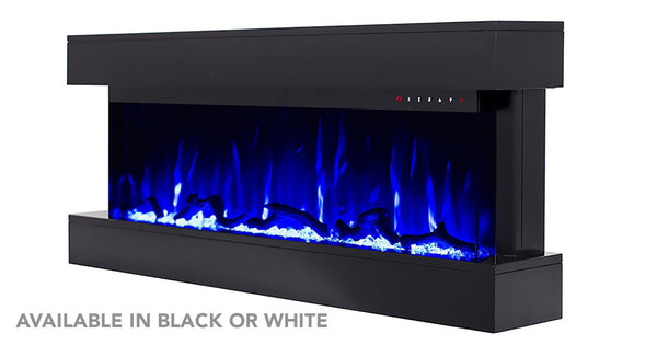 Touchstone Chesmont Electric Fireplace with Mantel is available in black or white
