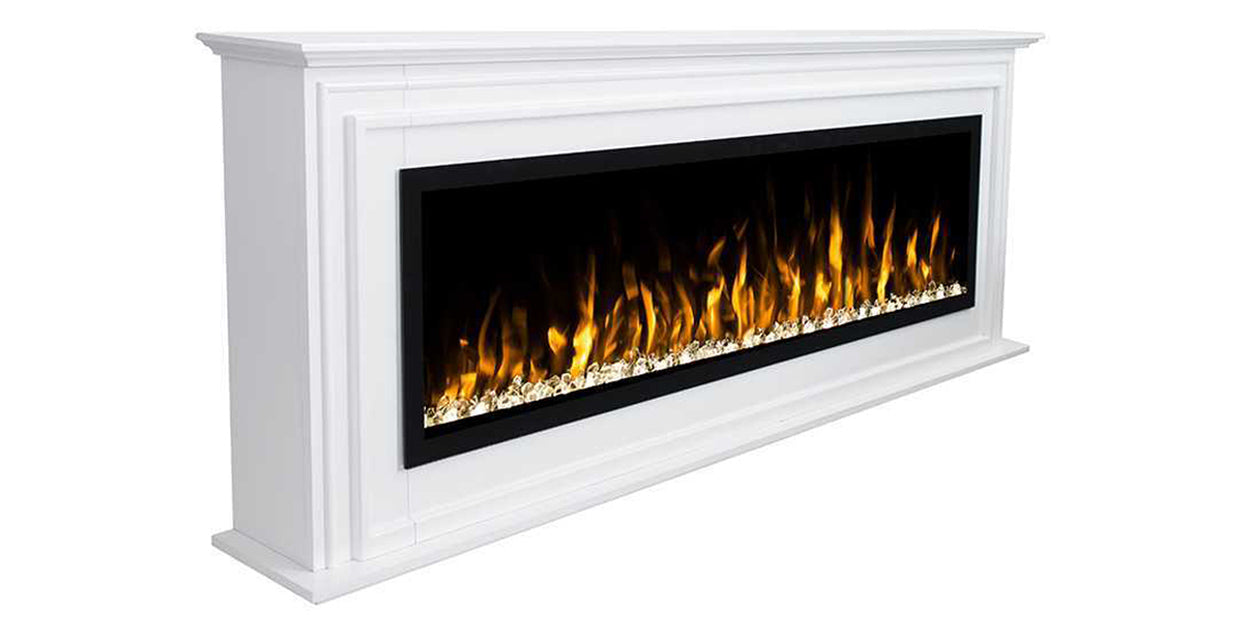 Touchstone Encase Surround Mantel with Sideline Elite 50 Smart Electric Fireplace