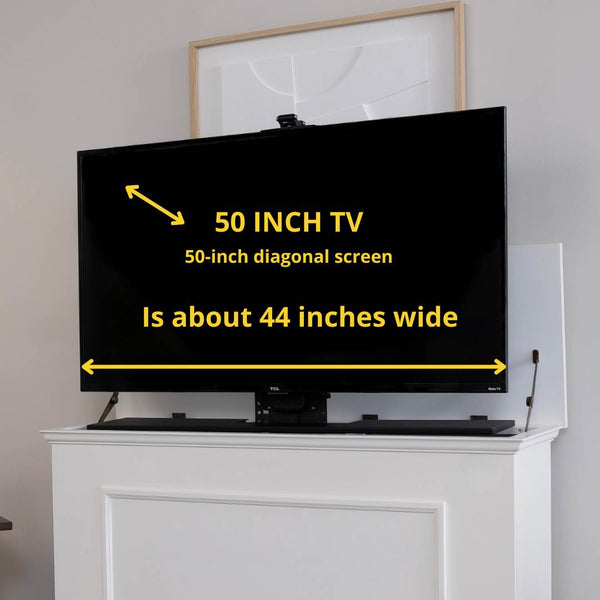 How to compare TV diagonal measurement with horizontal measurement