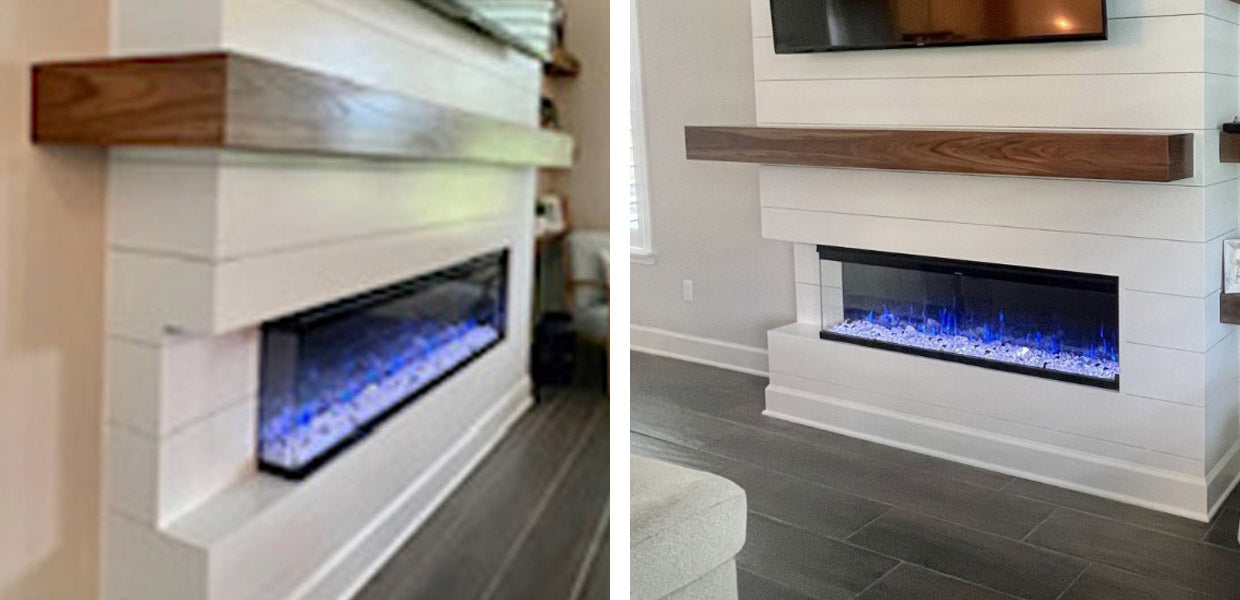 Customer Jada Touchstone Sideline Infinity Electric Fireplace in left side visible installation