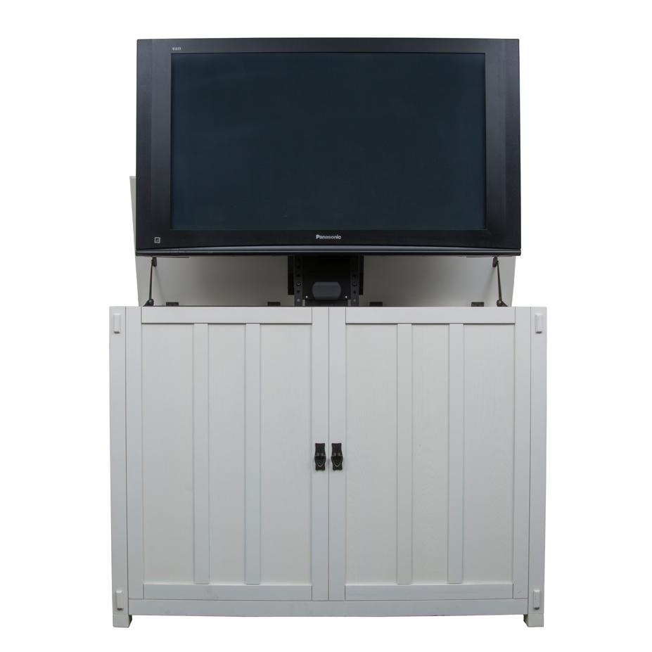 Touchstone 72013 Elevate White Mission Style Tv Lift Cabinet For