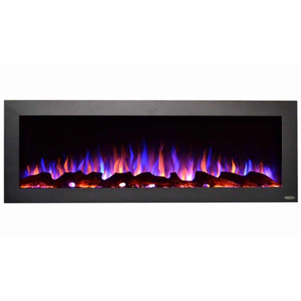 Black No Heat Indoor Outdoor Sideline Electric Fireplace Gfi