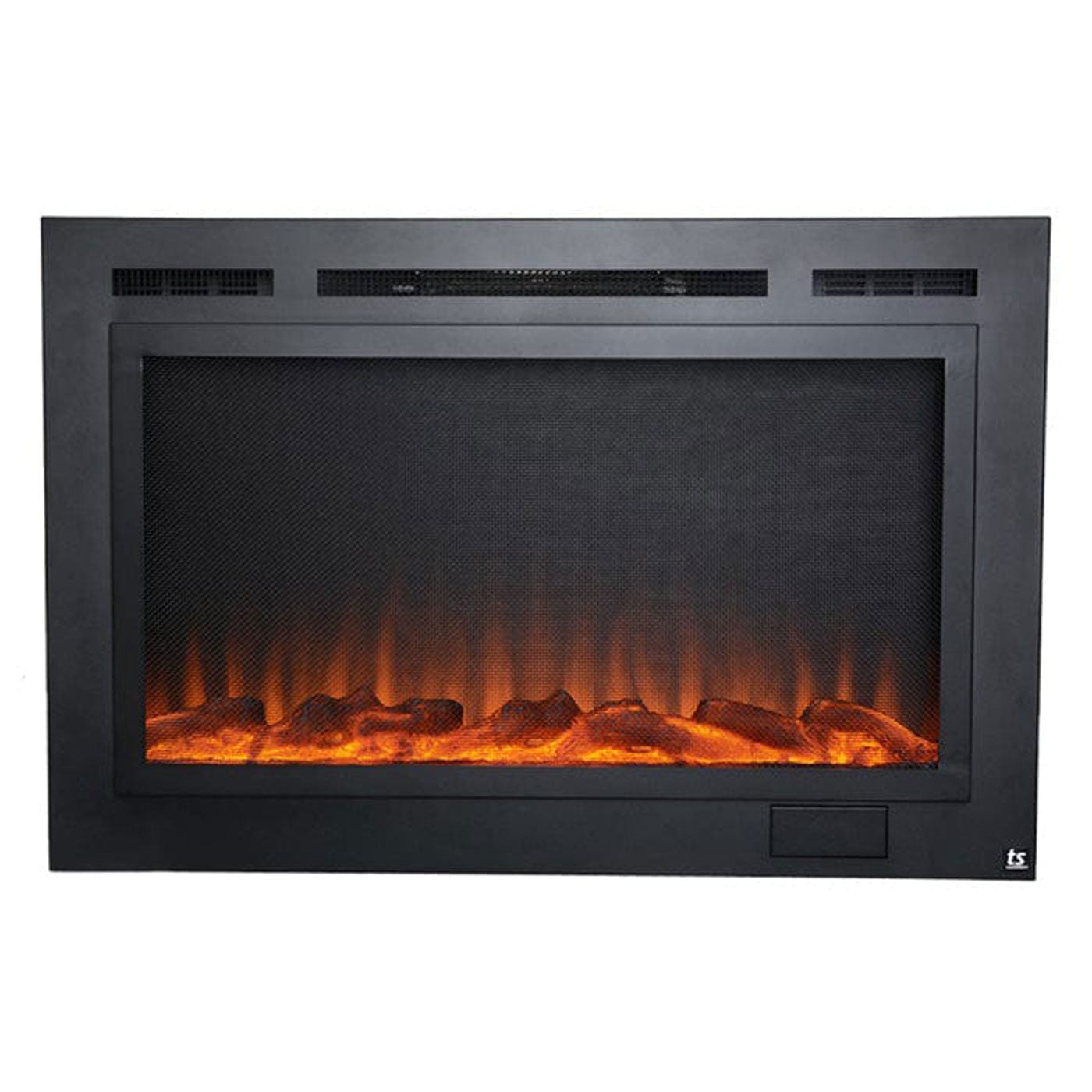 Touchstone 80047 Sideline Steel Mesh Screen Non Reflective Recessed  Electric Fireplace, 1500W Heat, Matte Black – Touchstone Home Products, Inc.