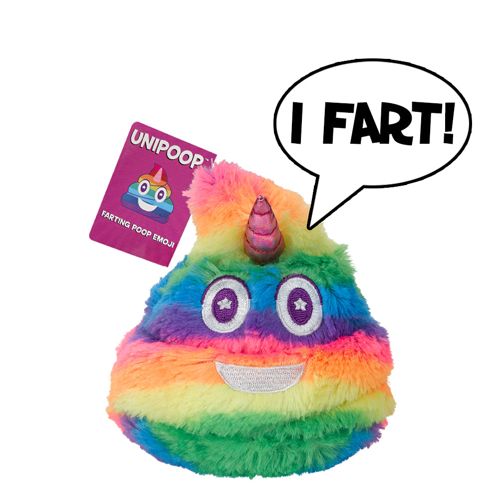 poop emoji farting dog toy