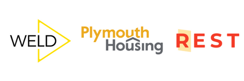 weld logo, plymouth housing logo, rest logo