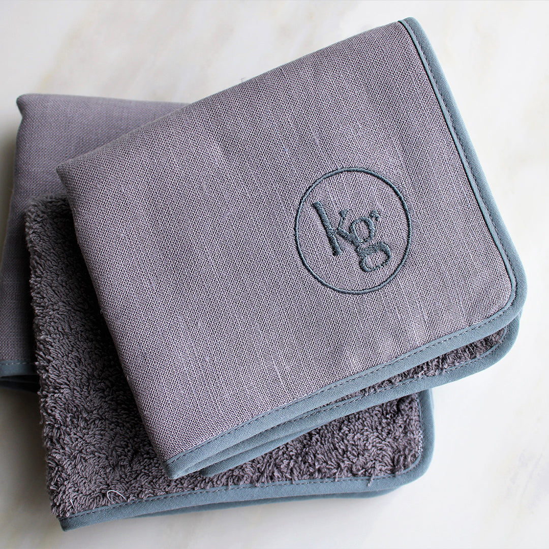 Luxe Exfoliating Washcloth in use