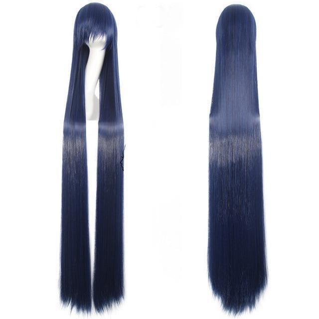 long blue cosplay wig