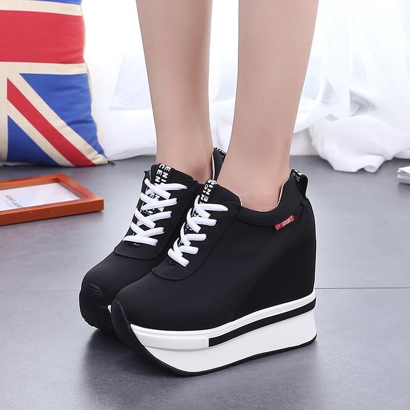 breathable wedge sneakers