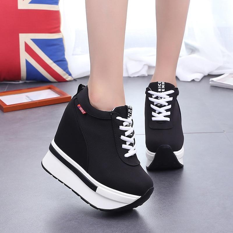 breathable wedge sneakers