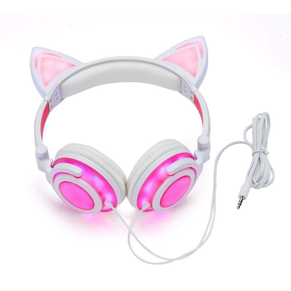 Cat Ear Headphones Led Rechargeable 5 Colors Ju1792 Juku Store