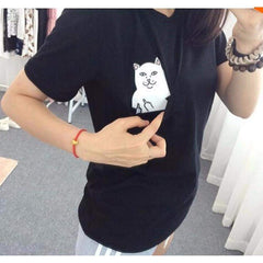 cat flipping you off shirt