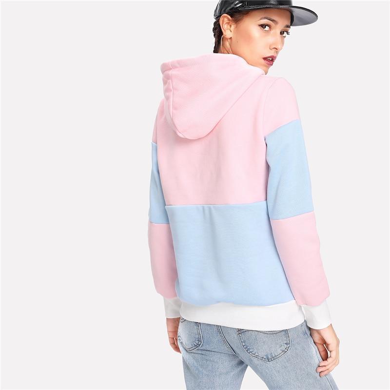 pastel pink and blue hoodie