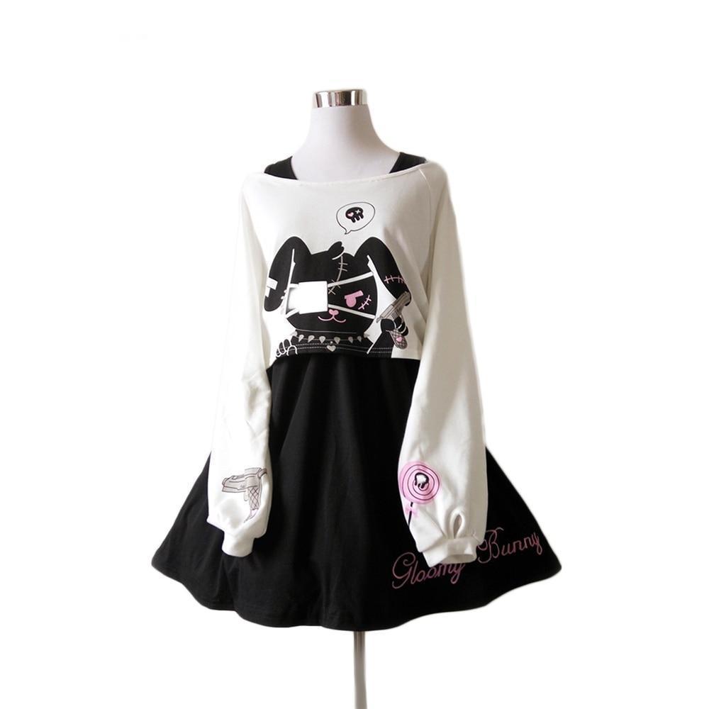 Kawaii Black Rabbit Dress Gloomy Bunny 