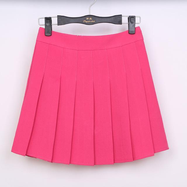 Pastel Half Pleated High Waist Mini Skirt [6 Colors] #JU1897 – Juku Store