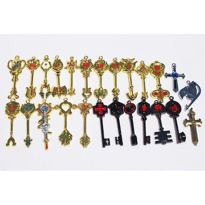 Rare Fairy Tail Lucy Full 25 Piece Zodiac Keys Set Cosplay Prop Ju Juku Store