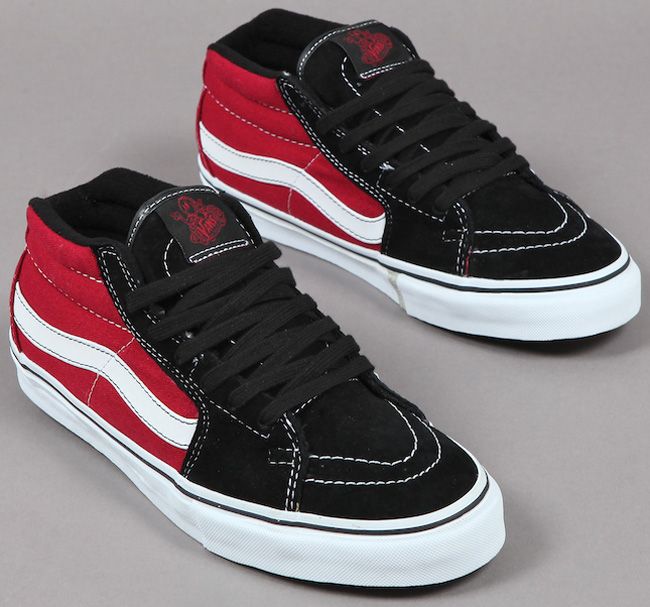 Skate Grosso Mid Shoe Blk/Red (size 