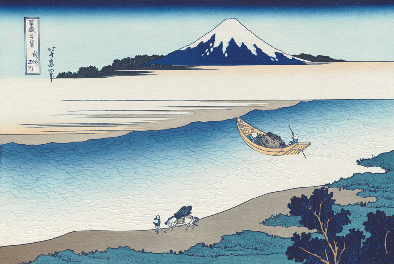 An old peaceful Japanese fisherman seated at a dock with his fishing rod in  hand, whale jumping out of the water in the background an ukiyo-e style