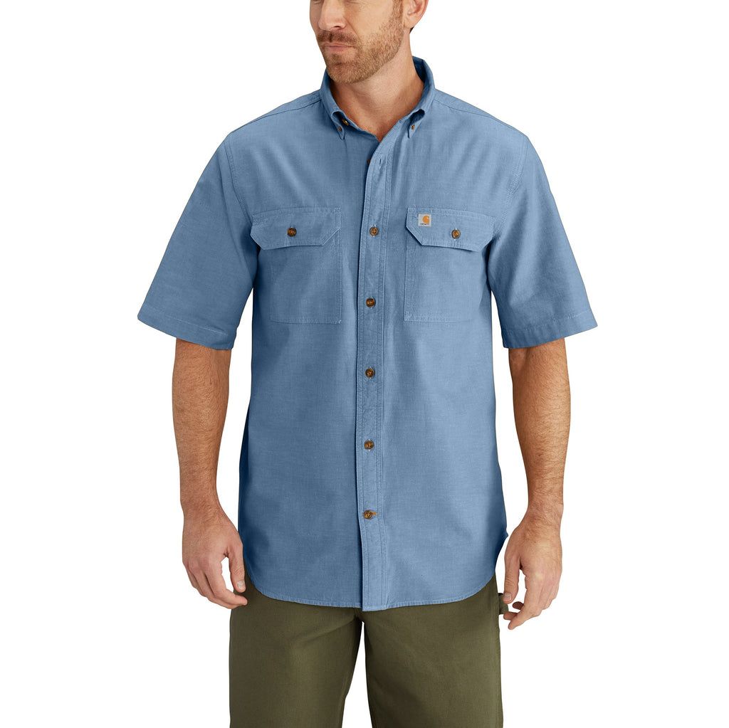 S200 Carhartt Short Sleeve Chambray Shirt | Pioneer Outfitters