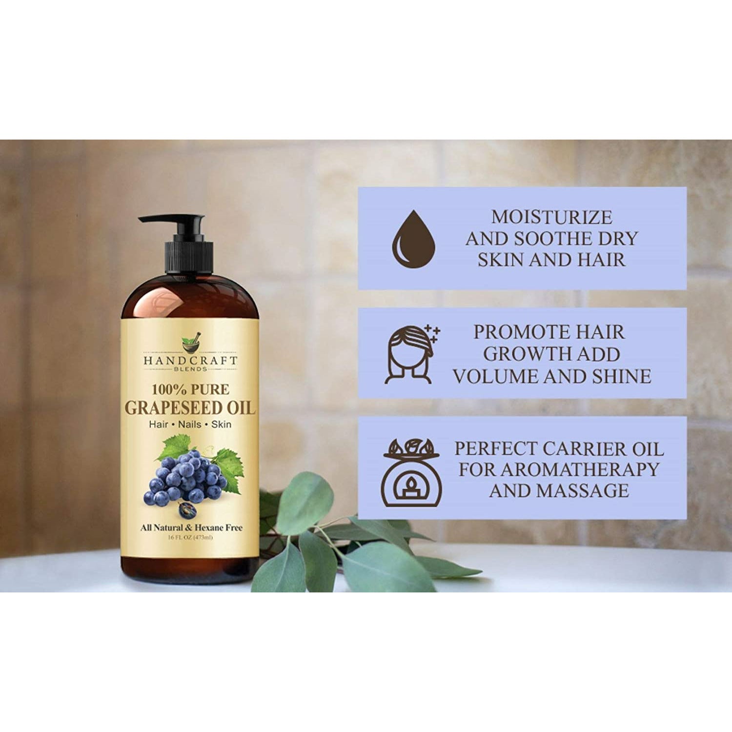 Handcraft Grapeseed Oil - 100% Pure and Natural – Handcraft Blends