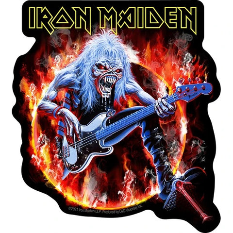 Iron Maiden - Eddie Flames - Sticker – Rock Merch Universe