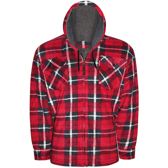 Sherpa Fleece Lined Padded Hooded Lumberjacket – SuperStuff Workwear