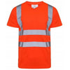 Hi Vis V Neck T-Shirt Orange EN ISO 20471 GO/RT 3279/RIS-3279-TOM - SuperStuff Workwear