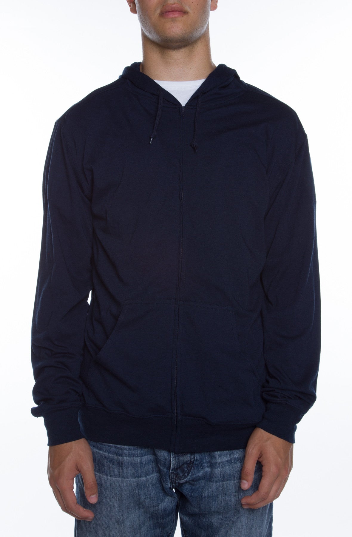 Download Men's Zip Beach Jersey Hoodie Deep Navy - COTTONHOOD