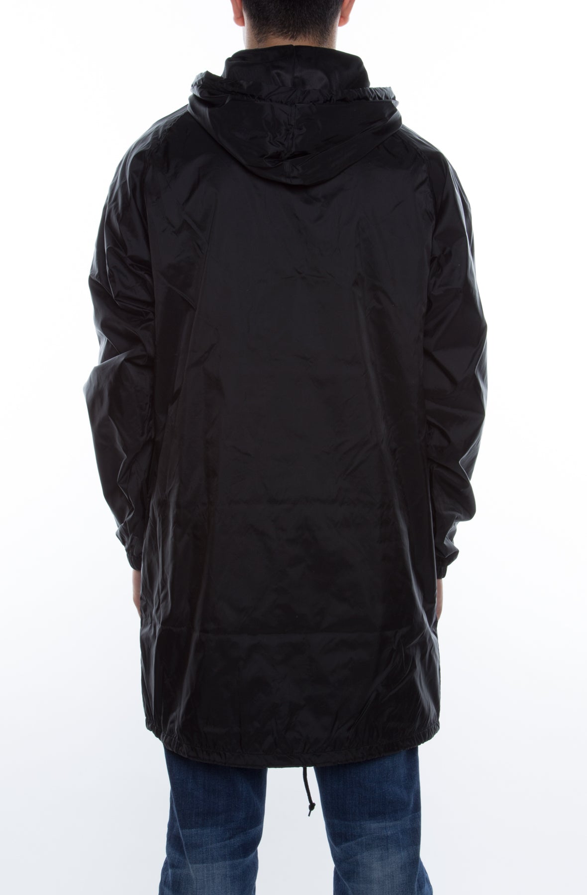 black trench hoodie