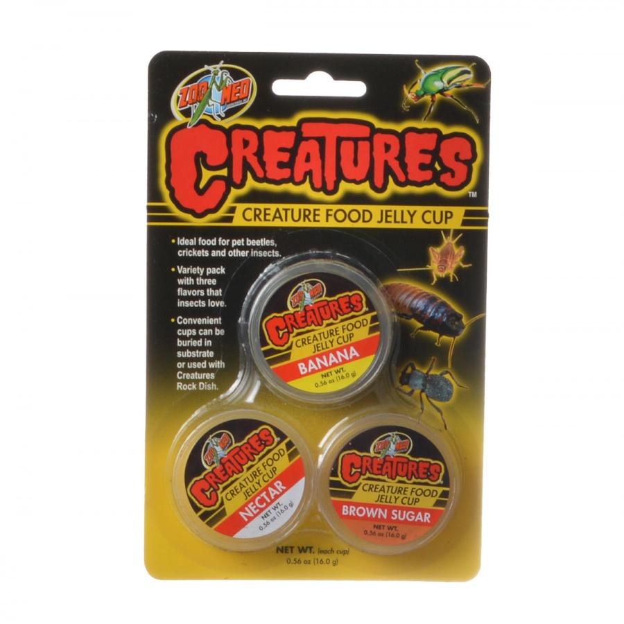 Zoo Med Creatures Creature Food Jelly Cup Foods Dry Zoo Med 3 Pack - (0.56 oz/16 g Each) 