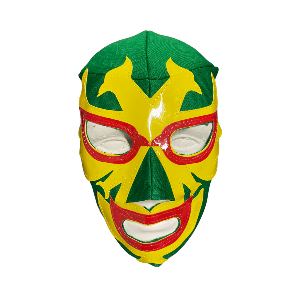Dos Caras Youth Young Adult Lucha Libre Wrestling Mask Greenyellow Mask Maniac 6589