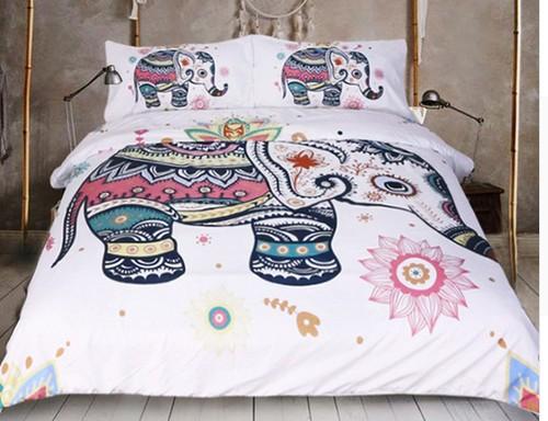 Boho Elephant Bedding Set Roots And Sticks