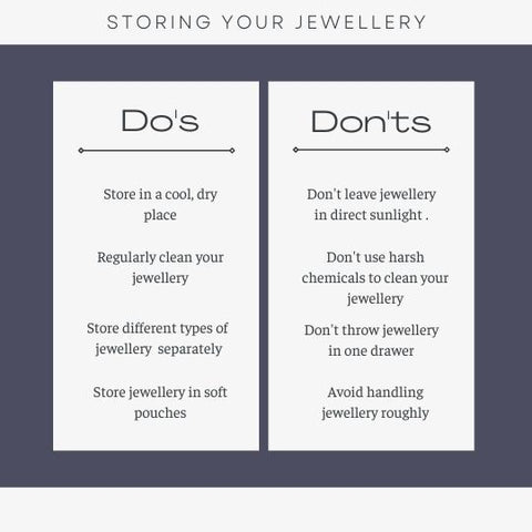 Marie Nicole Bijoux - Do's and Don'ts for Storing Your Jewellery list