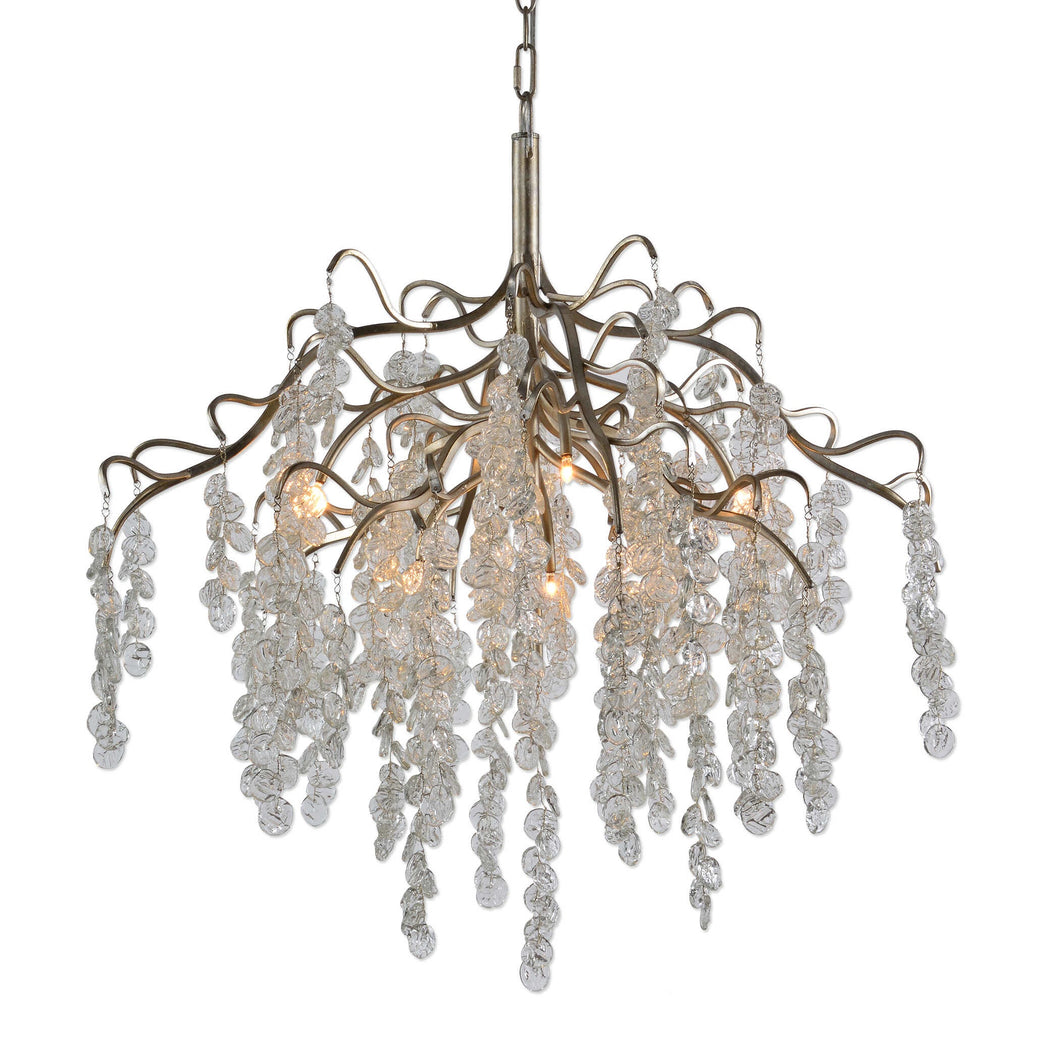 cascading glass chandelier