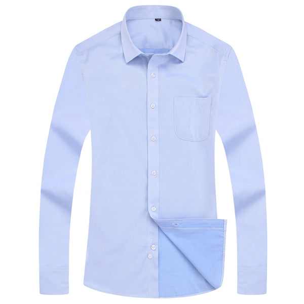 Men's Business Casual Long Sleeve Smart Social Business Dress Shirt