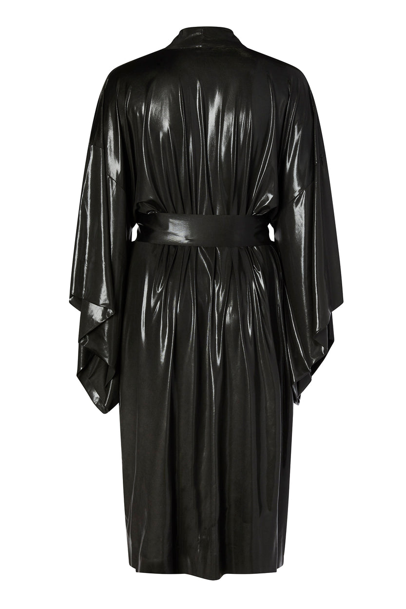 Norma Kamali Black Midcalf Robe – 11 Honoré