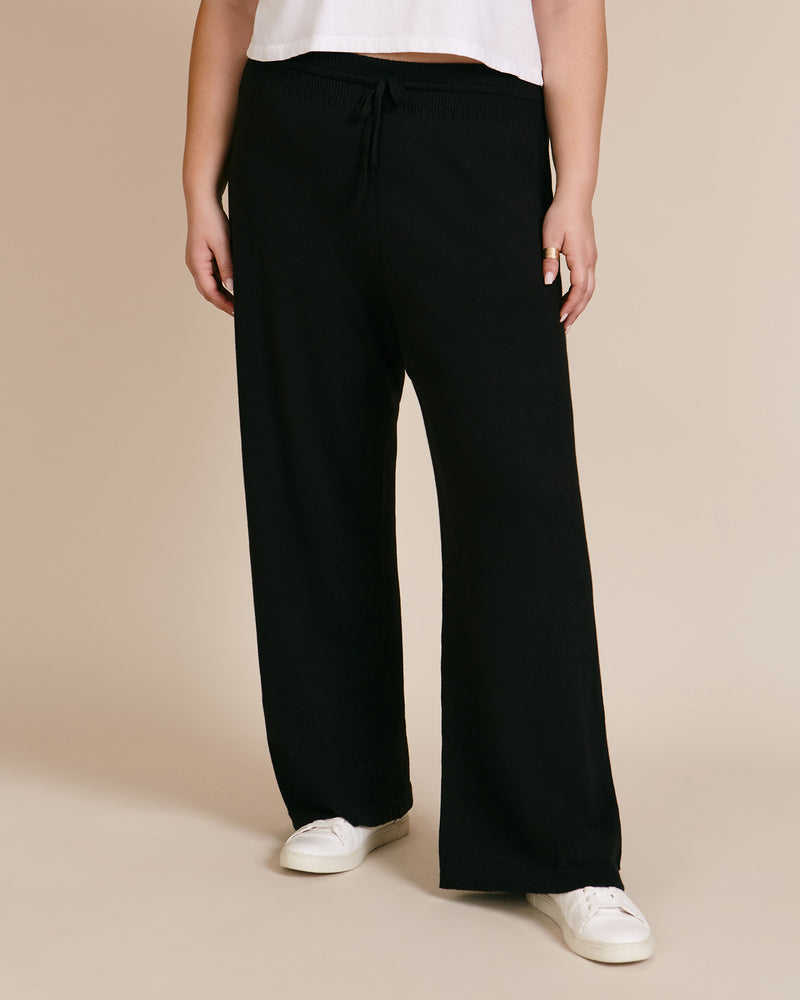 lululemon black wide leg pants