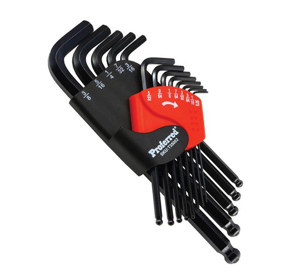 Hex Allen Key Short Arm 3/4 Black Alloy