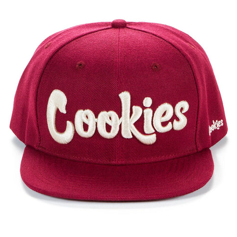 Cookies Original Logo Snapback Hat (Burgundy/Cream)