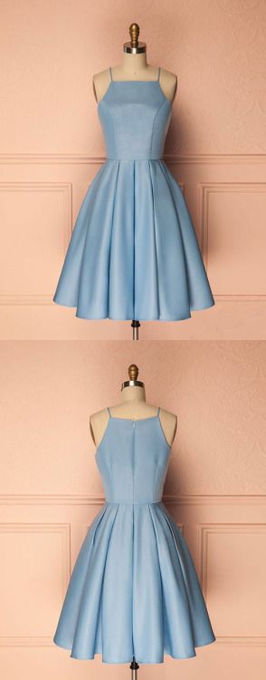 baby blue tea length dress