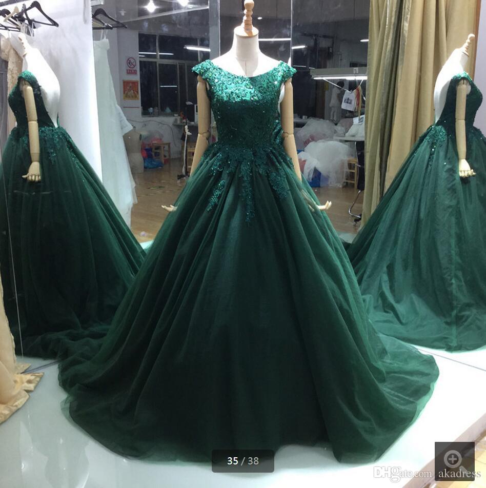emerald green ball gown dress