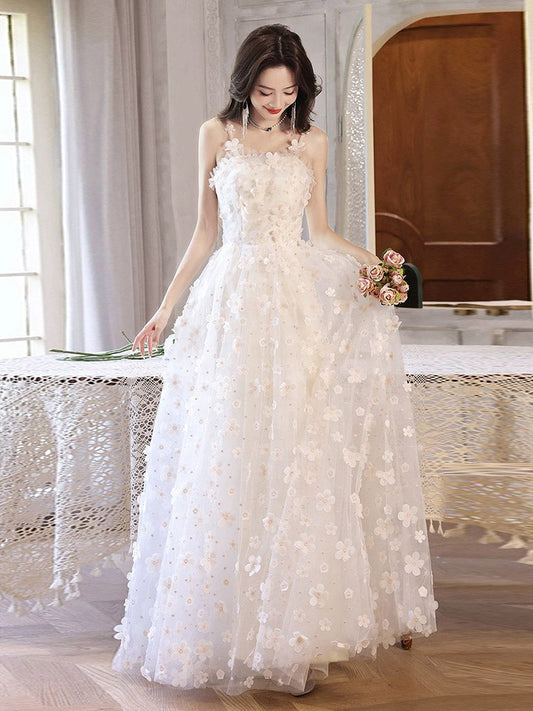 Sparkly Tulle A-line Sweetheart Wedding Dresses, MW613