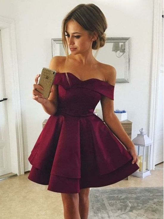 maroon grad dress