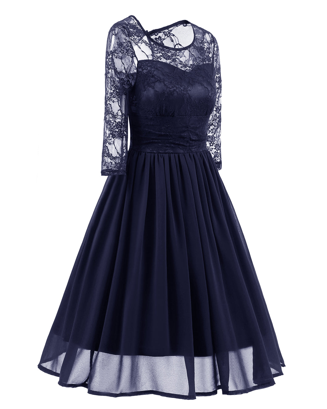 navy blue lace dress short