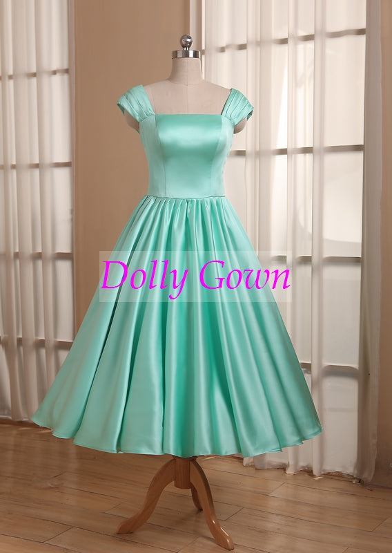 tea length bridesmaid dresses