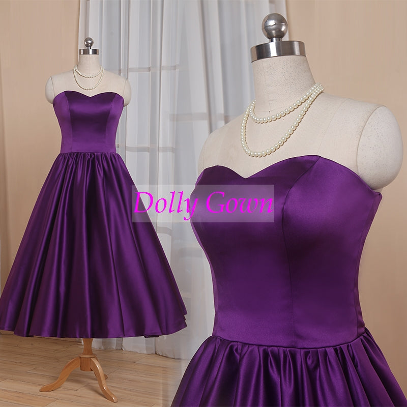 purple rockabilly dress