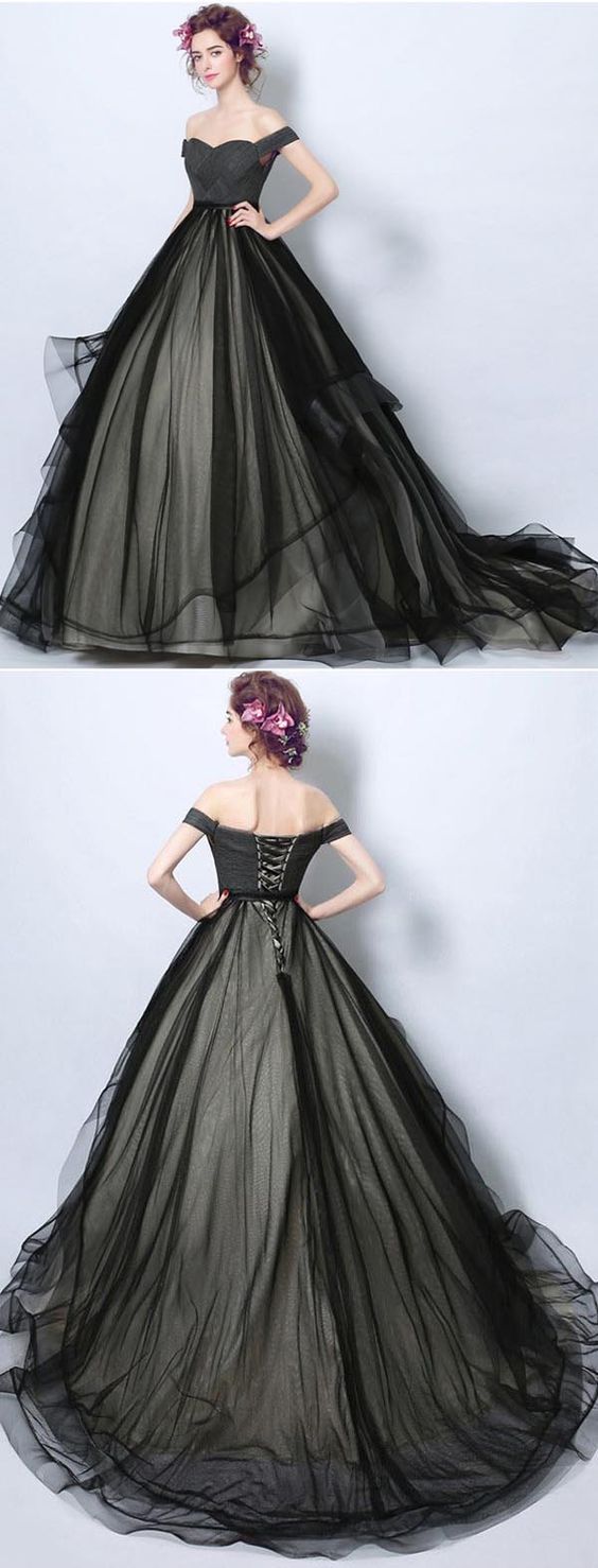 black princess ball gown